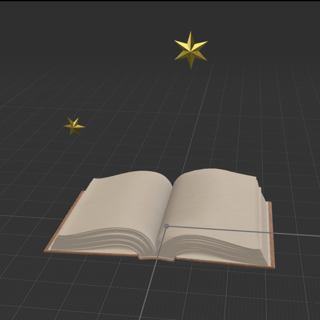 So, I added a book I found, thinking, 'Oh, maybe I can make it into some kind of magical book.'